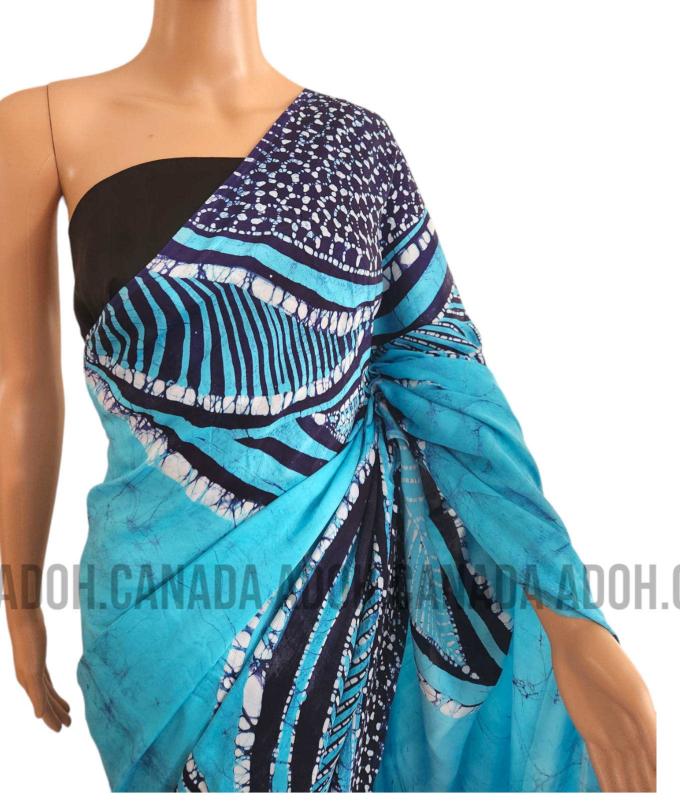 SC0042 Ceylon Batik|Sea Blue| Silk Saree | Exclusive Designer Wear