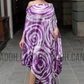 EC008 - Elegant Silk Batik Dress|Purple & White| Ceylon Batik | Hand Made  | Silk Dress | Summer Wear | Party Wear