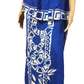 MU0003 Ceylon Batik|Blue and white designed Kandyan Made-up| Cotton Kandyan Made-up Saree| Exclusive Designer Wear | Kandyan Made-up