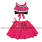 KG0013 - Hot pink top and skirt for kid| Ceylon Batik | Hand Made | Kids Collection | Summer Collection | Cotton Dress | Casual wear