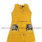 KG0012 - Mustard yellow with 2 elephants dress for kid| Ceylon Batik | Hand Made | Kids Collection | Summer Collection | Cotton Dress | Casual wear