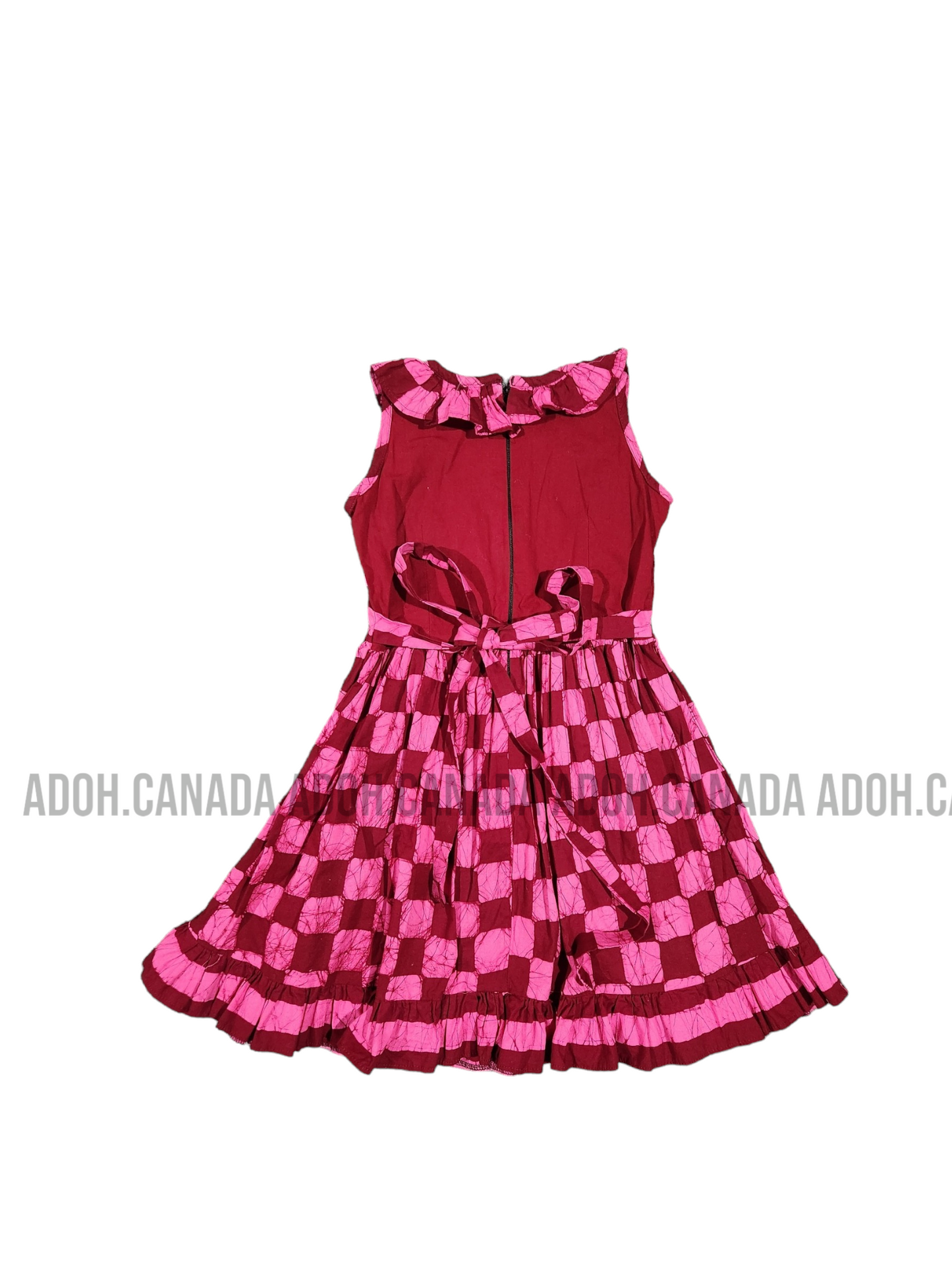 KG0011 - Pink and maroon dress for kid| Ceylon Batik | Hand Made | Kids Collection | Summer Collection | Cotton Dress | Casual wear