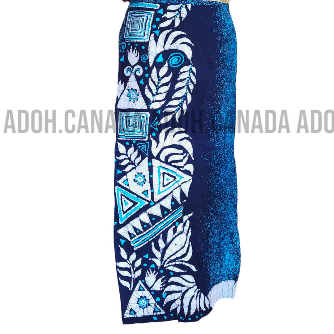 Adoh LU0002 - Blue with white designed Batik Lungi Skirt |Ceylon Batik | Ha ...
