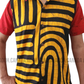 SH1143 - Black and yellow designed Red Batik Shirt | Ceylon Batik | Hand Made | Men's Collection | Cotton Shirt | Summer Wear