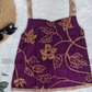 CC0502 - Dark purple and baige flower designed crop Top Batik | Ceylon Batik | Hand Made | Summer Collection | Cotton Dress | Summer Wear