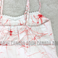 CC0509 - White top with red cracks crop Top Batik | Ceylon Batik | Hand Made | Summer Collection | Cotton Dress | Summer wear