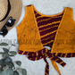 CC0514 -  Maroon and orange designed crop Top Batik | Ceylon Batik | Hand Made | Summer Collection | Cotton Dress | Summer wear