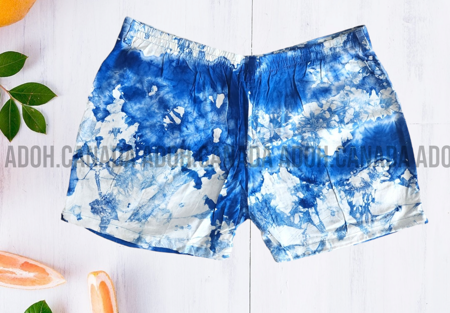 WS007- Blue and white Batik Women's short | Ceylon Batik | Hand Made | Summer Collection | Shorts | Summer Wear | Women's collection