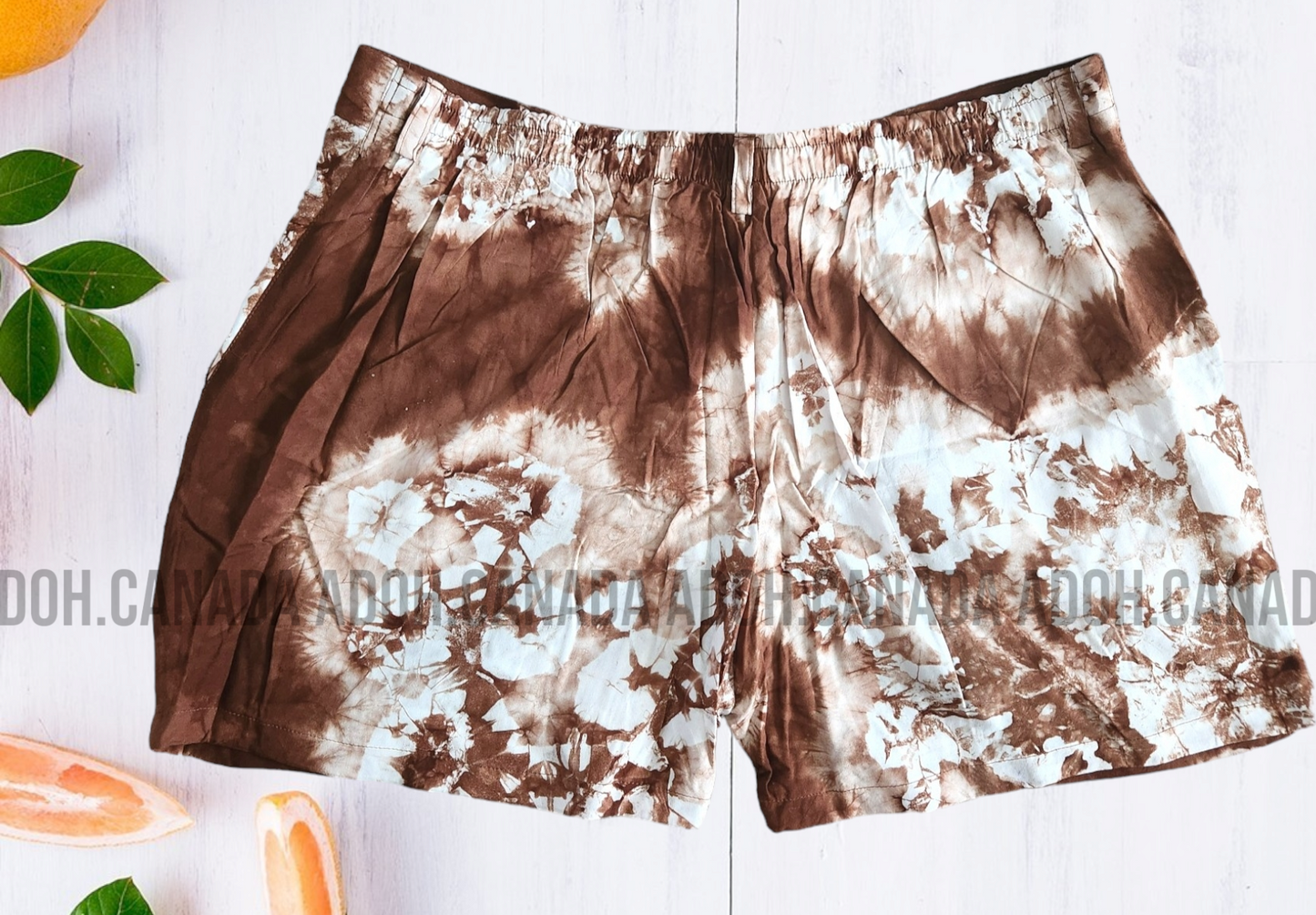 WS003- Brown and white Batik Women's short | Ceylon Batik | Hand Made | Summer Collection | Shorts | Summer Wear | Women's collection