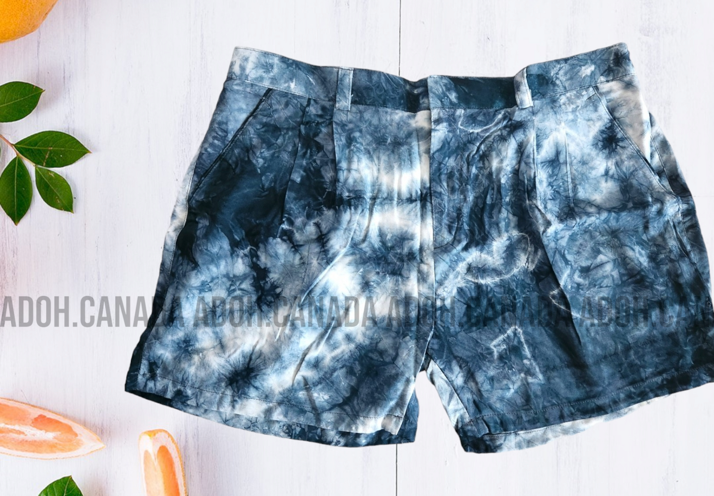 WS004- Dark blue and white Batik Women's short | Ceylon Batik | Hand Made | Summer Collection | Shorts | Summer Wear | Women's collection