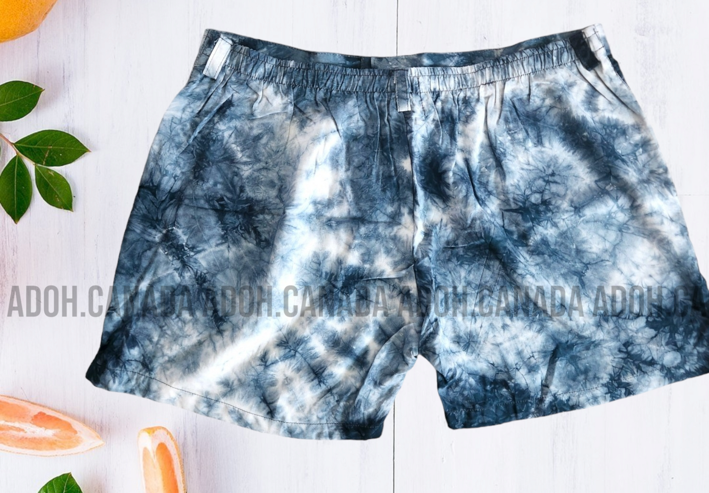 WS004- Dark blue and white Batik Women's short | Ceylon Batik | Hand Made | Summer Collection | Shorts | Summer Wear | Women's collection