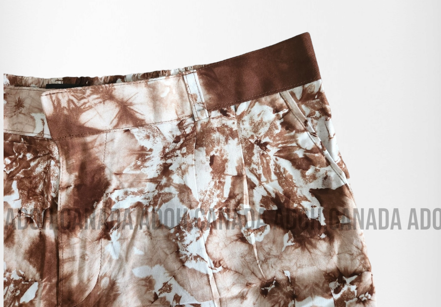 WS003- Brown and white Batik Women's short | Ceylon Batik | Hand Made | Summer Collection | Shorts | Summer Wear | Women's collection