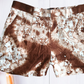 WS003- Brown and white Batik Women's short | Ceylon Batik | Hand Made | Summer Collection | Shorts | Summer Wear | Women's collection