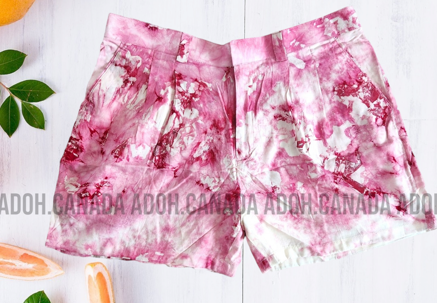 WS006- Pink and white Batik Women's short | Ceylon Batik | Hand Made | Summer Collection | Shorts | Summer Wear | Women's collection