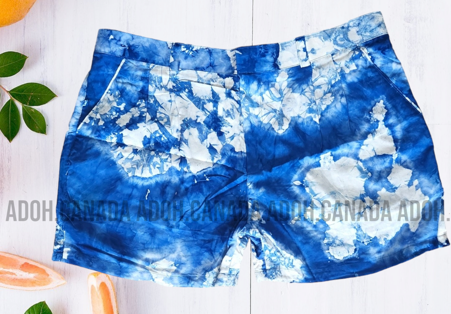 WS007- Blue and white Batik Women's short | Ceylon Batik | Hand Made | Summer Collection | Shorts | Summer Wear | Women's collection