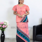 LU1234 - Pink with black and green designed Batik Lungi Skirt and Top |Ceylon Batik | Hand Made | Summer Collection | Cotton Batik Lungi | Traditional Collection