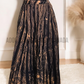 CC1197 - Black and Brown striped designed Long Batik Skirt | Ceylon Batik | Hand Made | Summer Collection | Cotton Skirts | Summer Wear