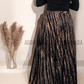 CC1197 - Black and Brown striped designed Long Batik Skirt | Ceylon Batik | Hand Made | Summer Collection | Cotton Skirts | Summer Wear