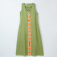 JSC006 - Green Maxi Dress Sleeveless | Sumba | Motif | Indonesian Collection | Irish Linen