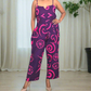 CC0679- Purple and pink designed Batik Jumpsuit | Ceylon Batik | Hand Made |Summer Collection | Cotton Jump Suit | Summer Wear