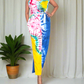 CC0682- Multicolor Batik Jumpsuit in Tie-die style | Ceylon Batik | Hand Made |Summer Collection | Cotton Jump Suit | Summer Wear