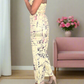 CC1181- Light yellow Batik Jumpsuit with pink floral design | Ceylon Batik | Hand Made |Summer Collection | Cotton Jump Suit | Summer Wear