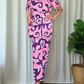 CC0935- Purple and pink designed Batik Jumpsuit | Ceylon Batik | Hand Made |Summer Collection | Cotton Jump Suit | Summer Wear
