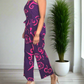 CC0679- Purple and pink designed Batik Jumpsuit | Ceylon Batik | Hand Made |Summer Collection | Cotton Jump Suit | Summer Wear