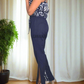 CC0936- Blue Batik Jumpsuit with white design | Ceylon Batik | Hand Made |Summer Collection | Cotton Jump Suit | Summer Wear