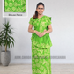 MU1568|Apple green with off-white shapes designed Kandyan Made-up|Ceylon Batik| Cotton Kandyan Made-up Saree| Exclusive Designer Wear | Kandyan Made-up