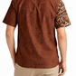SH1522 - Dark brown shirt with black and baige designed Batik Shirt | Ceylon Batik | Hand Made | Men's Collection | Cotton Shirt | Summer Wear