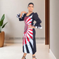 CC1535- Black dress with red and white designed Batik Dress| Ceylon Batik | Hand Made |Summer Collection | Cotton Dress | Summer