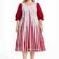 CC1534- Red and white designed Batik Dress| Ceylon Batik | Hand Made |Summer Collection | Cotton Dress | Summer Wear