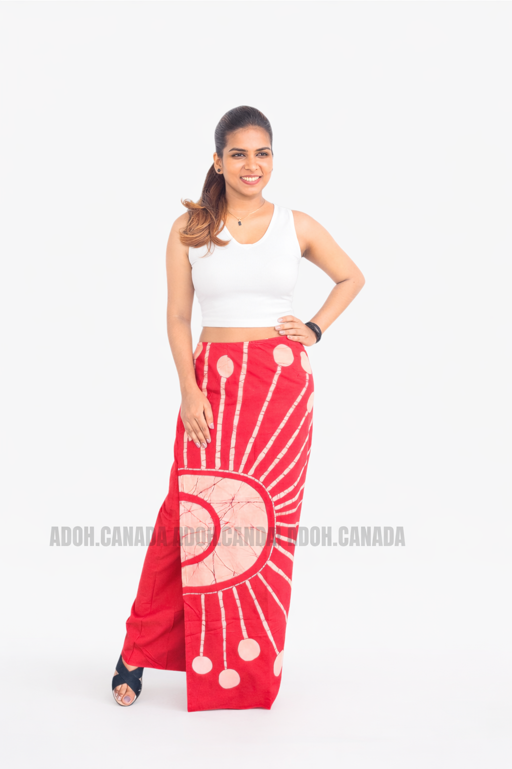 LU1617 - Maroon with baige designed Batik Lungi Skirt |Ceylon Batik | Hand Made | Summer Collection | Cotton Batik Lungi | Traditional Collection