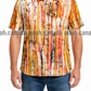SH0000 -Yellow red black and white designed Batik Shirt | Ceylon Batik | Hand Made | Men's Collection | Cotton Shirt | Summer Wear