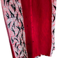 SSA1435/36/37 - Red Silk Sarong with multi color border| Ceylon Batik | Hand Made | Men's Collection | Silk Sarong| Summer Wear | Party Wear