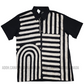 SH1550 -Black with white designed Batik Shirt | Ceylon Batik | Hand Made | Men's Collection | Cotton Shirt | Summer Wear