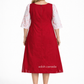 CC1527- Red with white line designed Batik Dress| Ceylon Batik | Hand Made |Summer Collection | Cotton Dress | Summer Wear