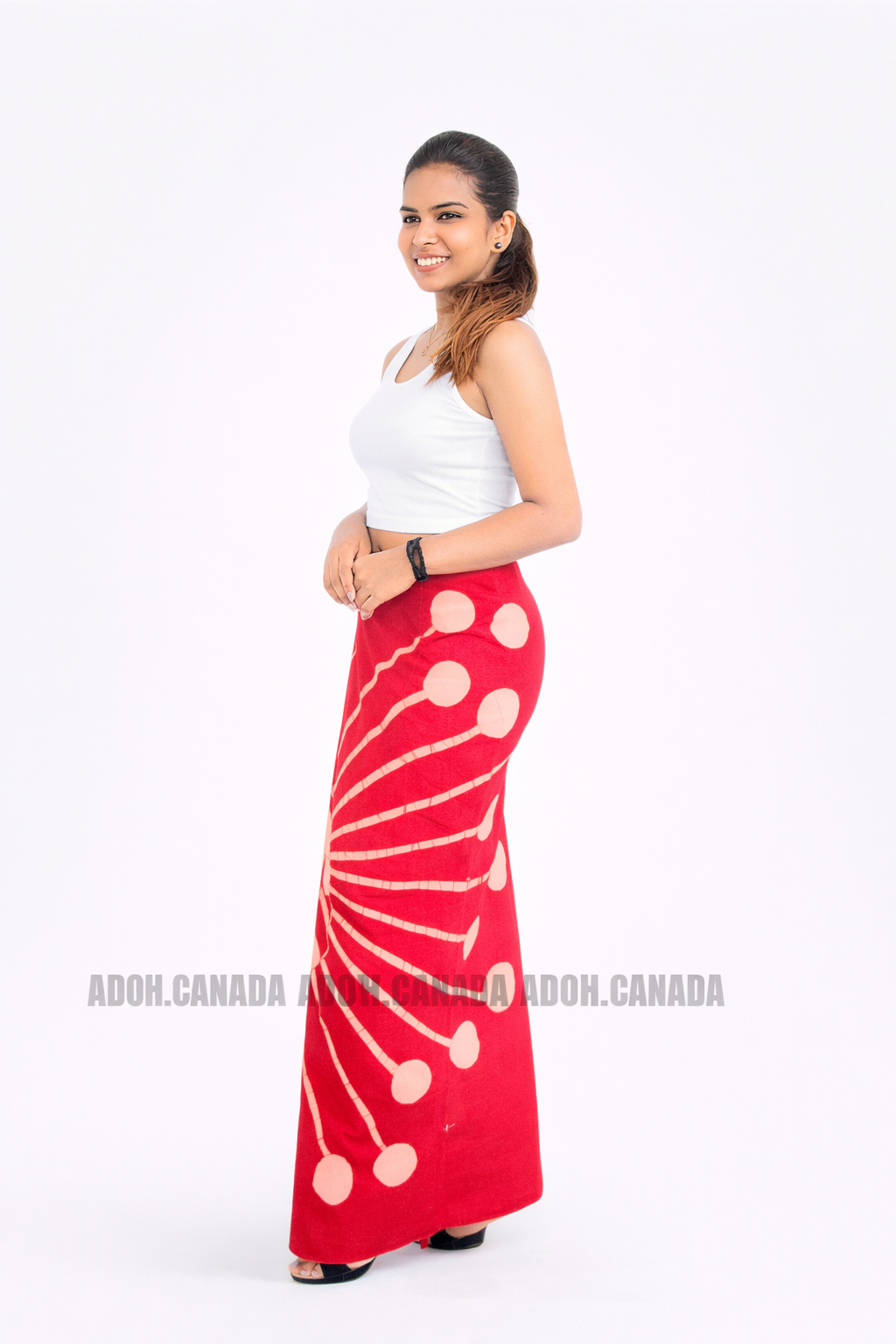 LU1617 - Maroon with baige designed Batik Lungi Skirt |Ceylon Batik | Hand Made | Summer Collection | Cotton Batik Lungi | Traditional Collection