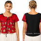 CC1539 - Red Batik Crop Top with off-white sinhala letter design| Ceylon Batik | Hand Made | Summer Collection | Cotton Crop top | Summer wear