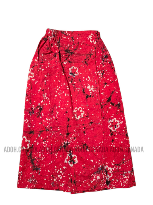 KSA1600 - Hot pink with black cracks designed sarong| Ceylon Batik | Hand Made | Kid's Collection | Cotton Sarong| Summer Wear | Cultural