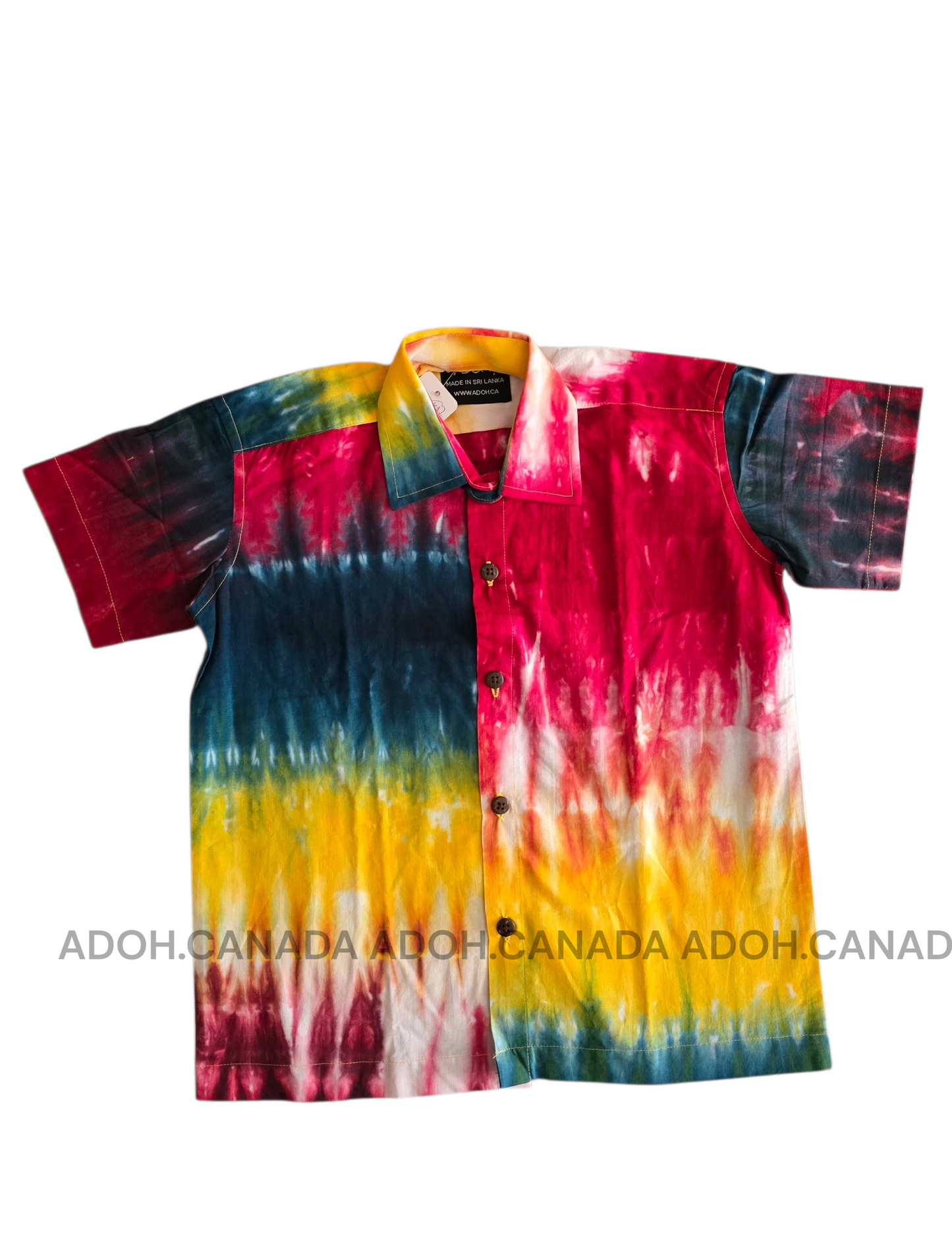 KSH1588 - Multi color designed Batik Shirt | Ceylon Batik | Hand Made | Kids Collection | Kid's Shirt |Cotton Shirt | Summer Wear
