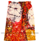 KSA1607 - Red yellow and white designed sarong| Ceylon Batik | Hand Made | Kid's Collection | Cotton Sarong| Summer Wear | Cultural