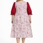 CC1534- Red and white designed Batik Dress| Ceylon Batik | Hand Made |Summer Collection | Cotton Dress | Summer Wear