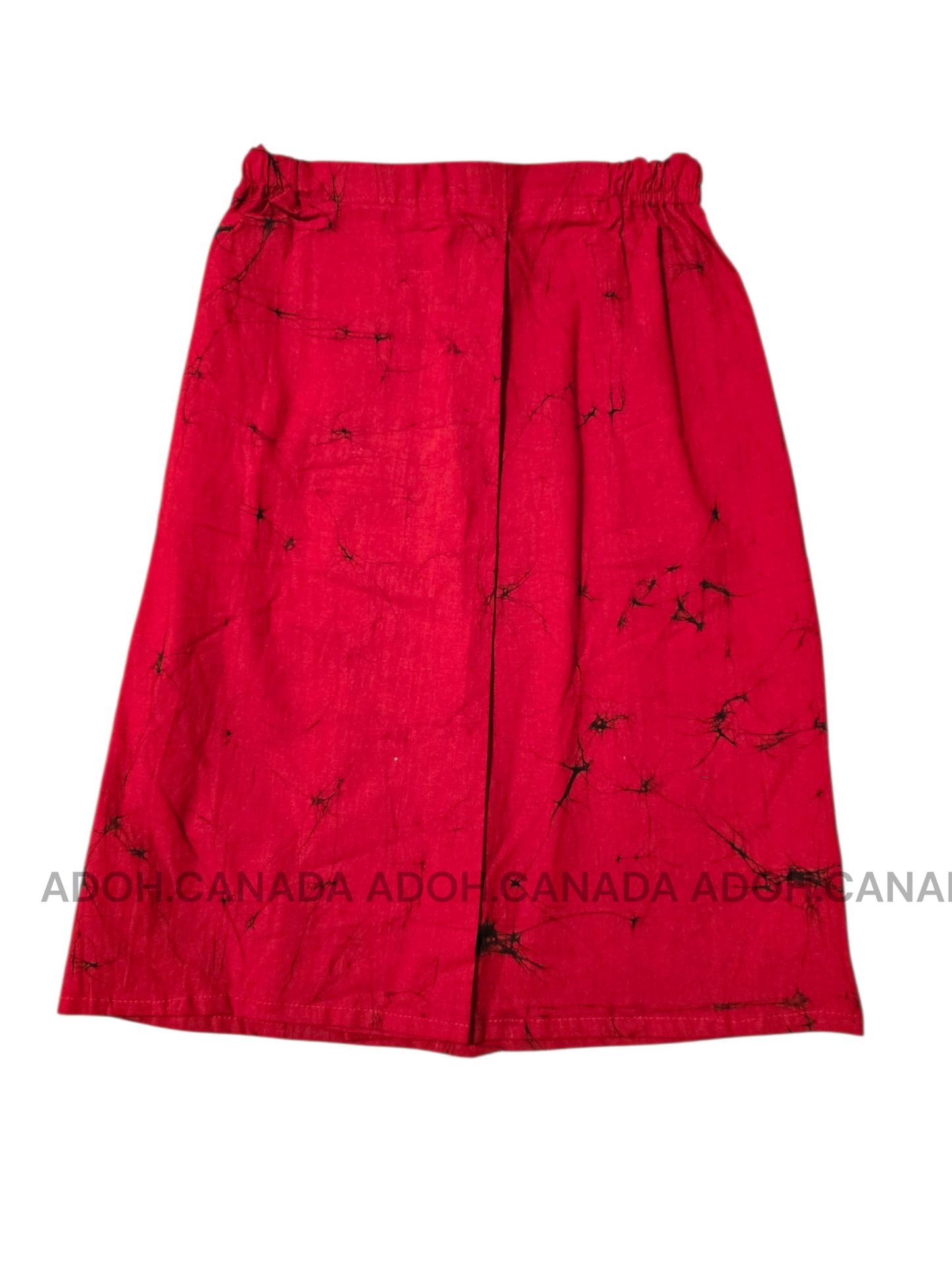 KSA1604 - Red Sarong with Black cracks design| Ceylon Batik | Hand Made | Kid's Collection | Cotton Sarong| Summer Wear | Cultural
