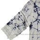 CC1496 - White Batik Crop Top with dark blue cracks design| Ceylon Batik | Hand Made | Summer Collection | Cotton Crop top | Summer wear