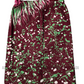 KSA1595 - Dark maroon with white and green design sarong| Ceylon Batik | Hand Made | Kid's Collection | Cotton Sarong| Summer Wear | Cultural