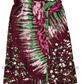 KSA1595 - Dark maroon with white and green design sarong| Ceylon Batik | Hand Made | Kid's Collection | Cotton Sarong| Summer Wear | Cultural