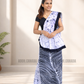 MU1569|Black and white designed Kandyan Made-up|Ceylon Batik| Cotton Kandyan Made-up Saree| Exclusive Designer Wear | Kandyan Made-up