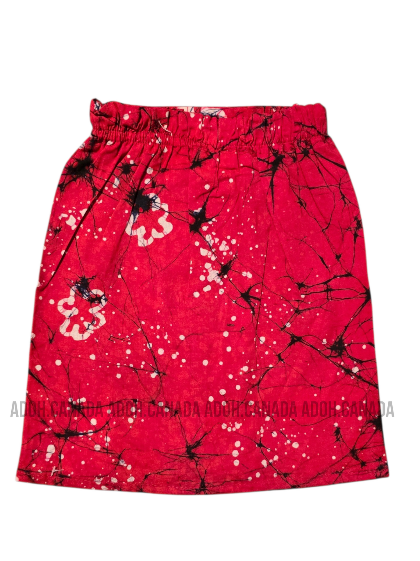 KSA1599 - Hot pink with black cracks designed sarong| Ceylon Batik | Hand Made | Kid's Collection | Cotton Sarong| Summer Wear | Cultural
